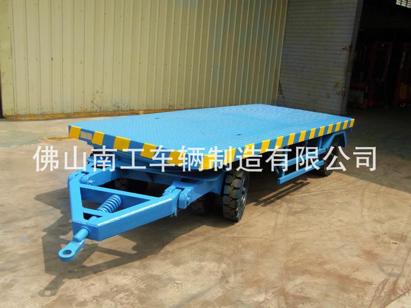 叉车牵引工业平板车 工厂车间周转用10吨米兰网web版_米兰milan（中国）